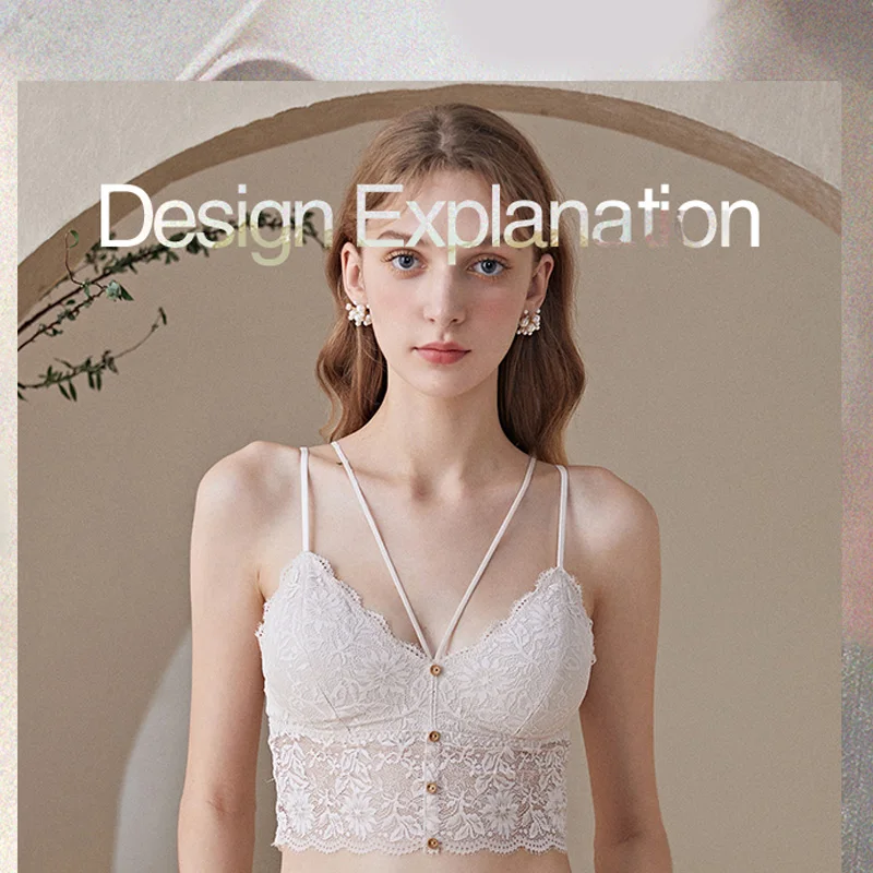 Французское нижнее белье спортивный бюстгальтер женский кружевной с красивой