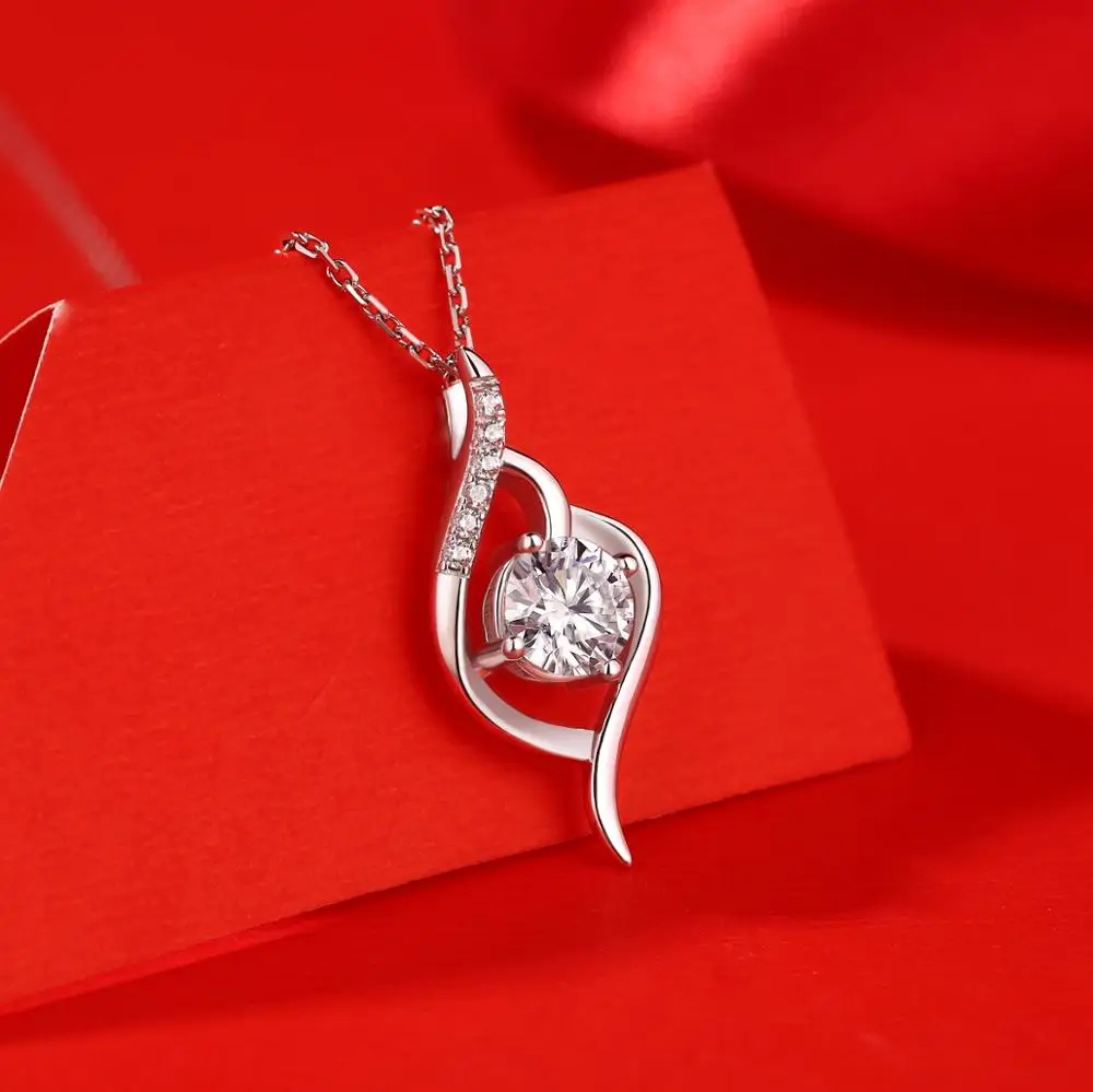 Moissanite D цветное ожерелье VVS11ct настоящий натуральный алмаз тест прошел хорошее