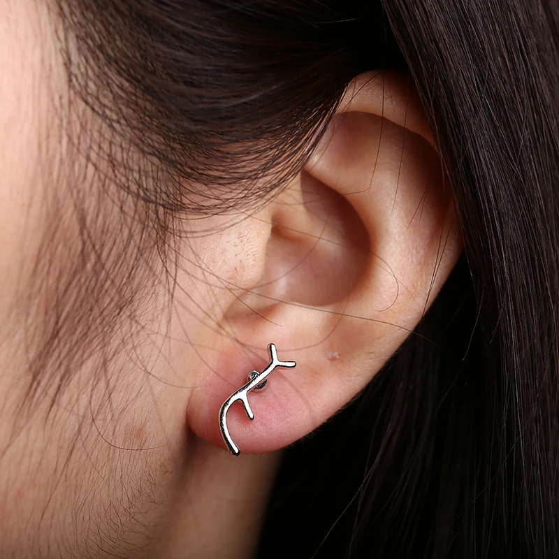 1 пара модные серьги гвоздики в виде животных|boucle d'oreille|stud earringsdeer earrings |