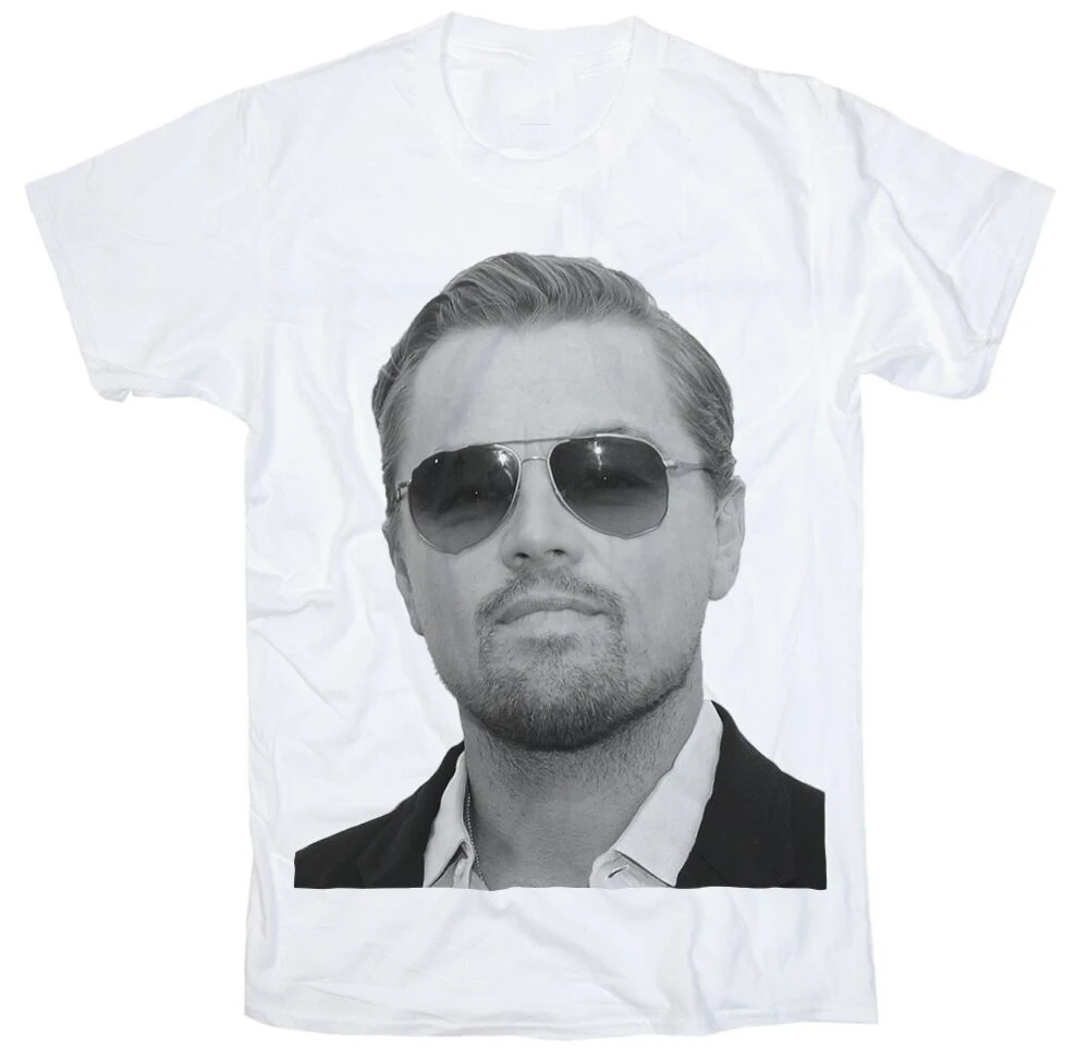 Nwt Leonardo Dicaprio Подростковая идол Мужская и женская белая футболка S M L Xl Diy Футболка с