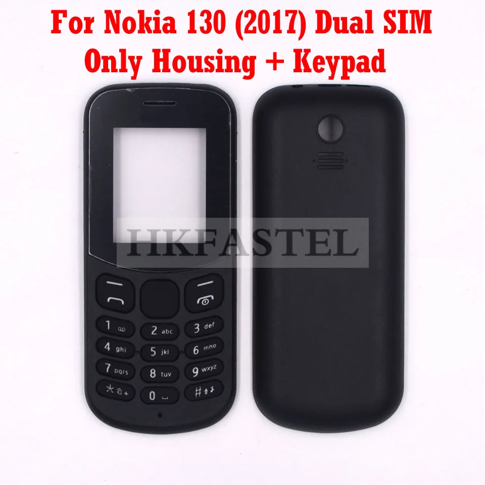 HKFASTEL Высококачественная клавиатура корпуса для Nokia 130 2017 новый мобильный телефон