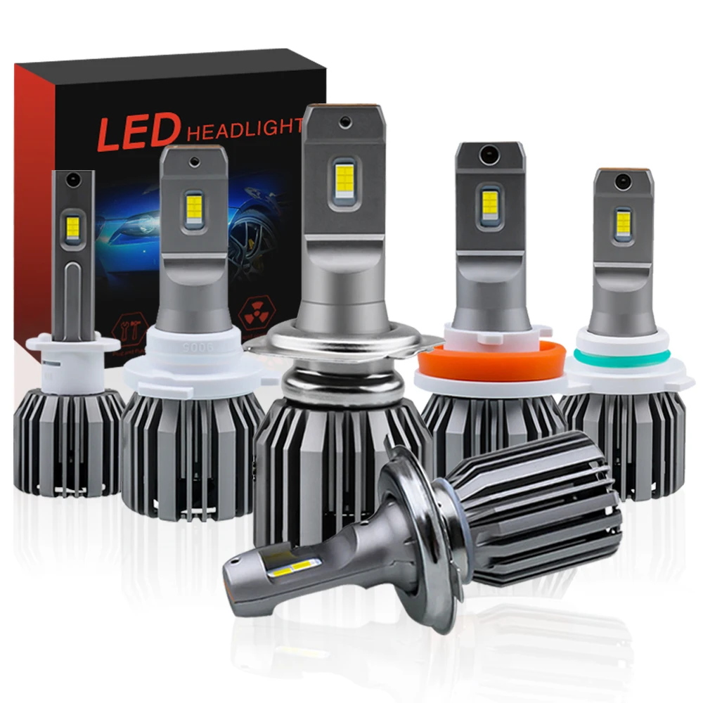 2X Светодиодный светильник для автомобиля светодиодный H4 Hi/Lo луч H7 H11 H8 H9 H1 9005 9006 HB3