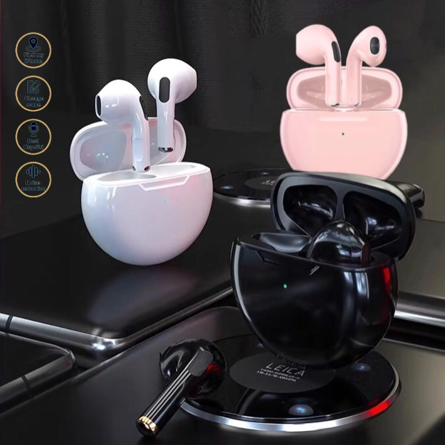 

TWS Wireless Auriculares Headphones Hand Free IPX7 Waterproof Bluetooth 5.0 Earphones Noise Reduction Sports Earbuds With Mic