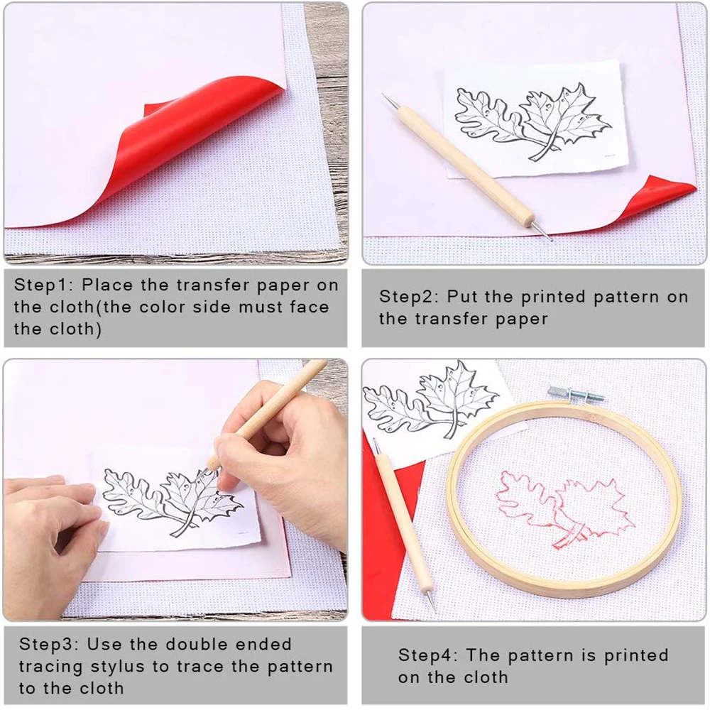 10 шт. переводная бумага для вышивки с 4 Водорастворимая Ручка рукоделия