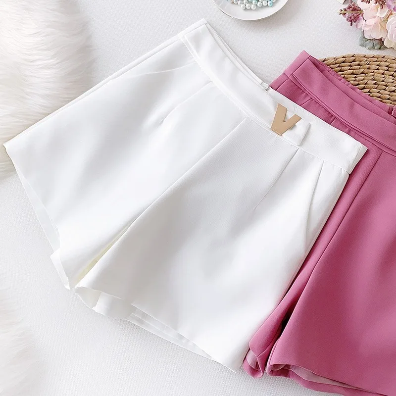 

2022 New Summer Hot Fashion New Women Shorts Skirts High Waist Casual Suit Shorts Black White Office Short Pants Ladies Shorts