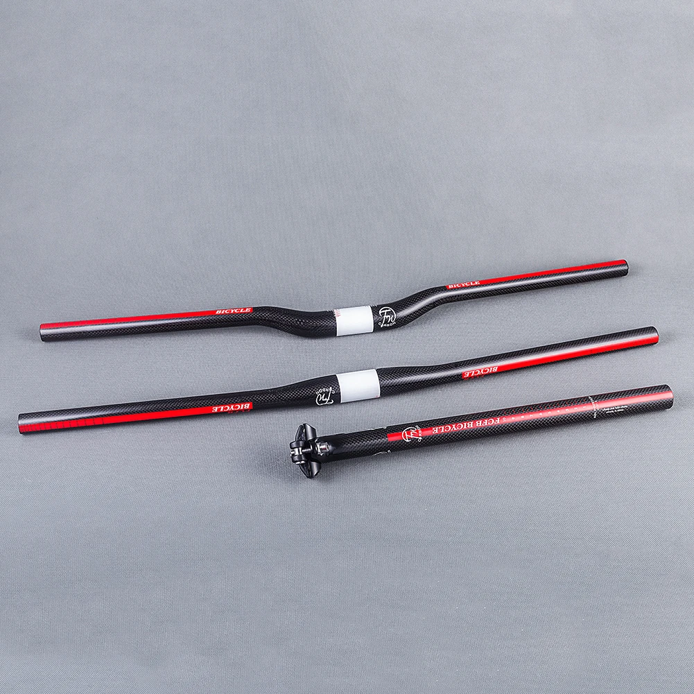 Велосипедный Подседельный штырь FCFB из углеродного волокна 3K глянцевый красный