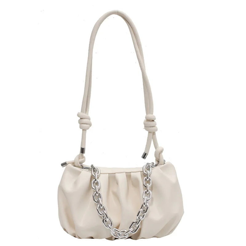

Chain Handle Design Small PU Leather Underarm Crossbody Shoulder Bags for Beautiful Women 2021 Fashion Ladies Handbags