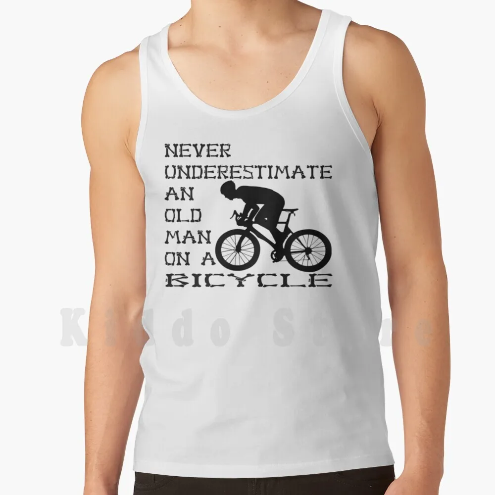 Никогда не подучите стариков на велосипедной рубашке майки жилеты без рукавов