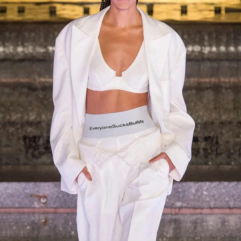 MONMOIRA 2019 осенние пэчворк с высокой талией женские повседневные штаны уличные