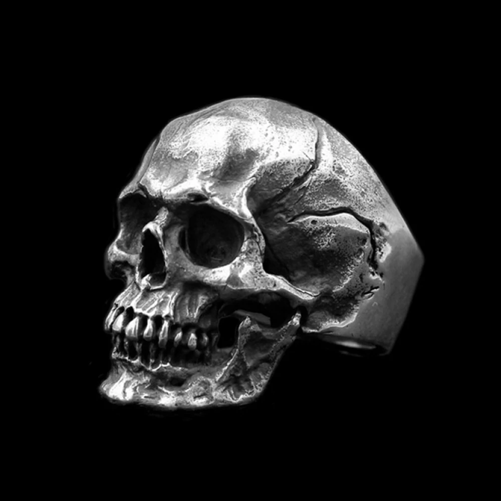 

Men's Calvarium Skull Ring Gothic 316L Stainless Steel Biker Ring Motorcycle Band jewellery