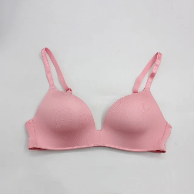 Pink OranriTing, базовое сексуальное женское нижнее белье, бесшовный бюстгальтер, удобный для сна, дышащий, тонкий, мягкий, чашечки B, нижнее белье - Цвет: Pink