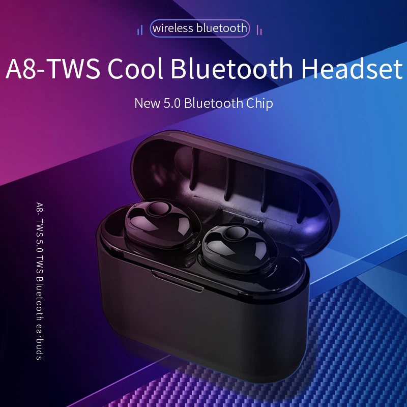 TWS A8 Bluetooth наушники 5 0 Беспроводная гарнитура спортивные стерео беспроводные IPX