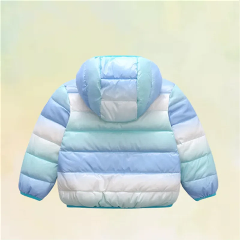 2020 Girls Baby Clothes Boys Autumn And Winter New Childrens Down Jacket Boys And Girls Rainbow Warm Down Jacket Jacket