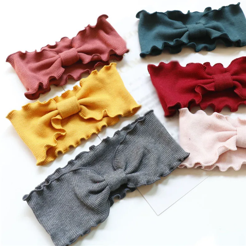 Элегантные женские волнистые кружевные вязаные повязки на голову эластичные