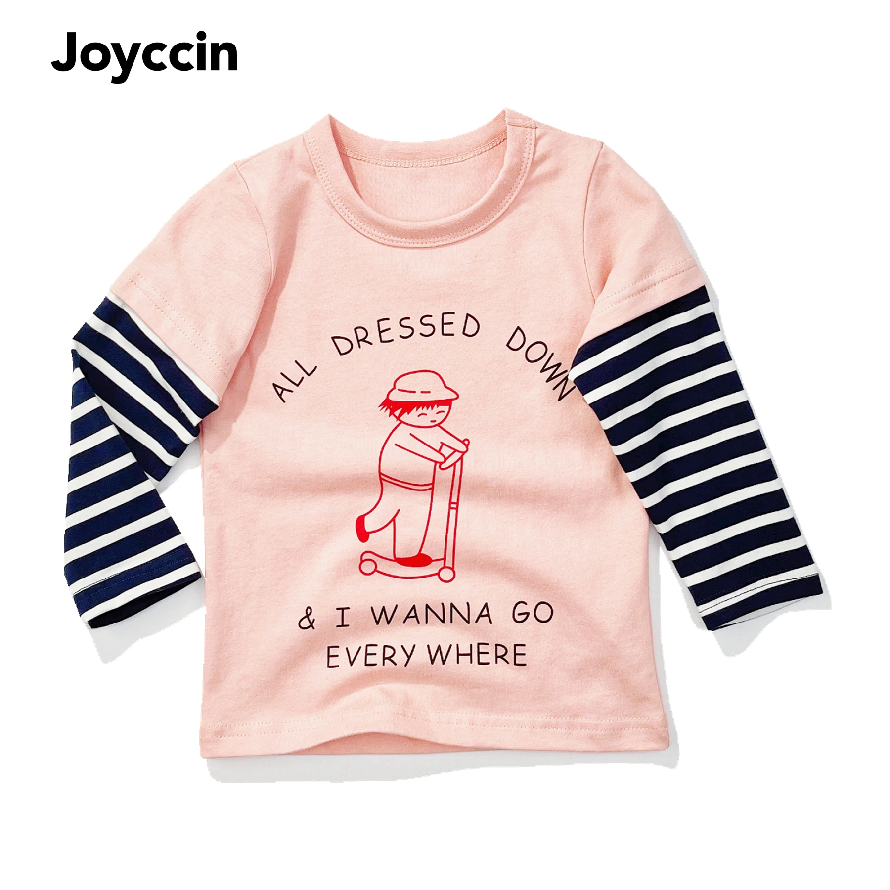 

Joyccin Kid's Sportwear Toddler Girl Clothes Spring Autumn Children's Clothing Baby Girl's Crewneck Strip Long Sleeve T-shirt
