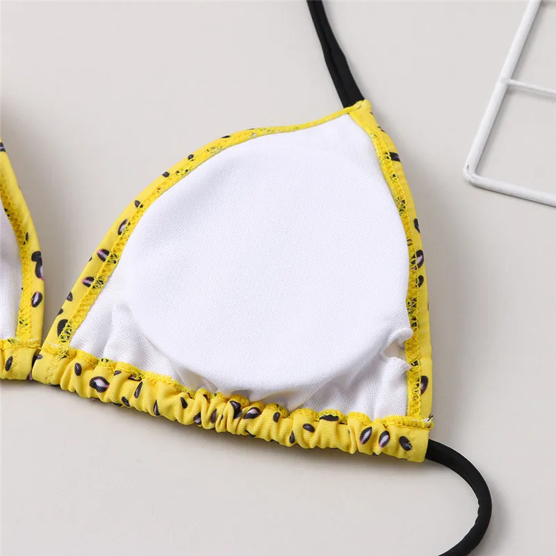 Новинка 2020 купальник с фруктовым принтом Женский пуш-ап бюстгальтер комплект