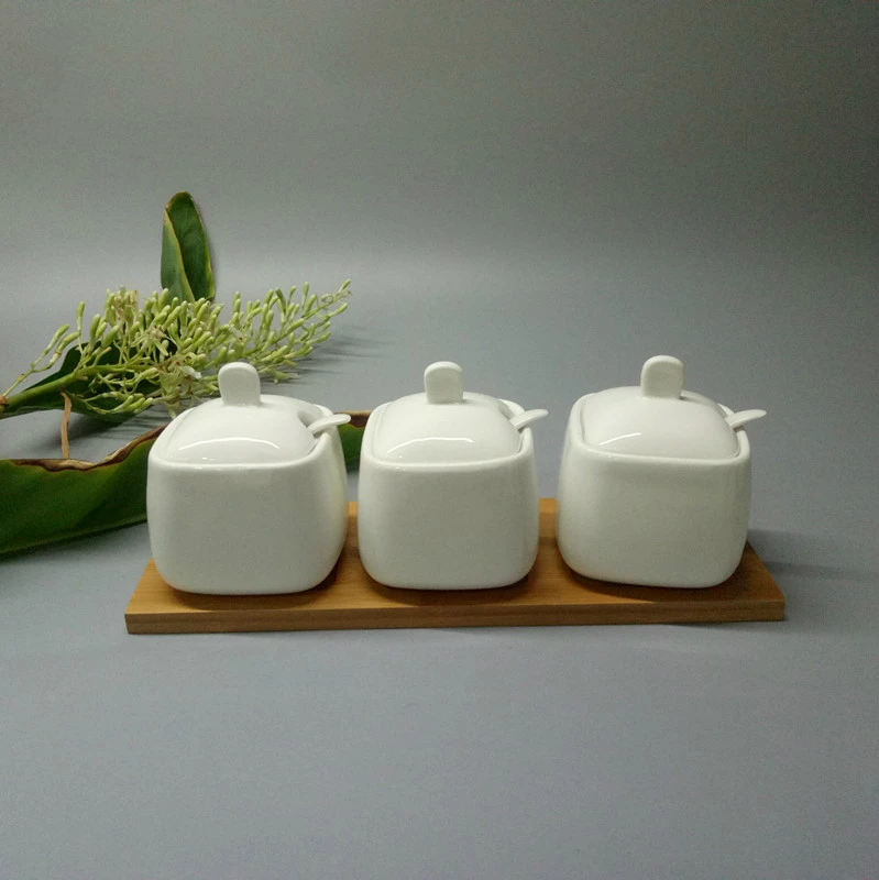 Креативный кухонный набор банок для приправ керамический соли и перца сахар