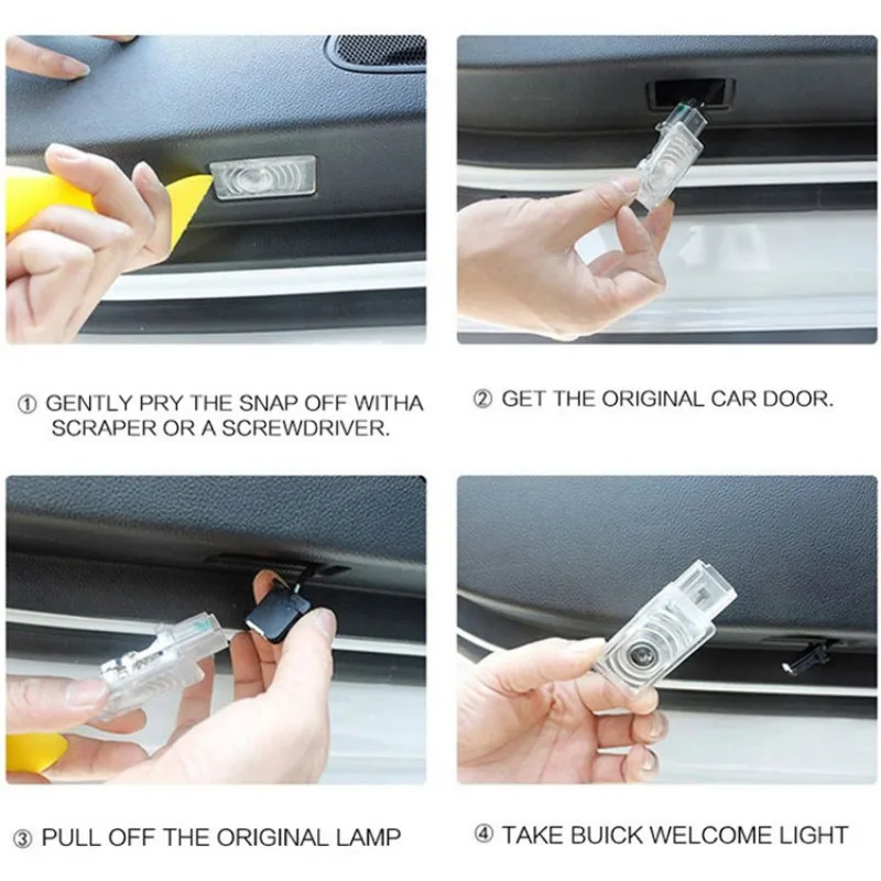 

JURUS 2PCS Car Door Opening Warning Led Lights For Saab 9-3 2003-2012 9-5 1998-2011 Ghost Shadow Welcome Courtesy Projector Lamp