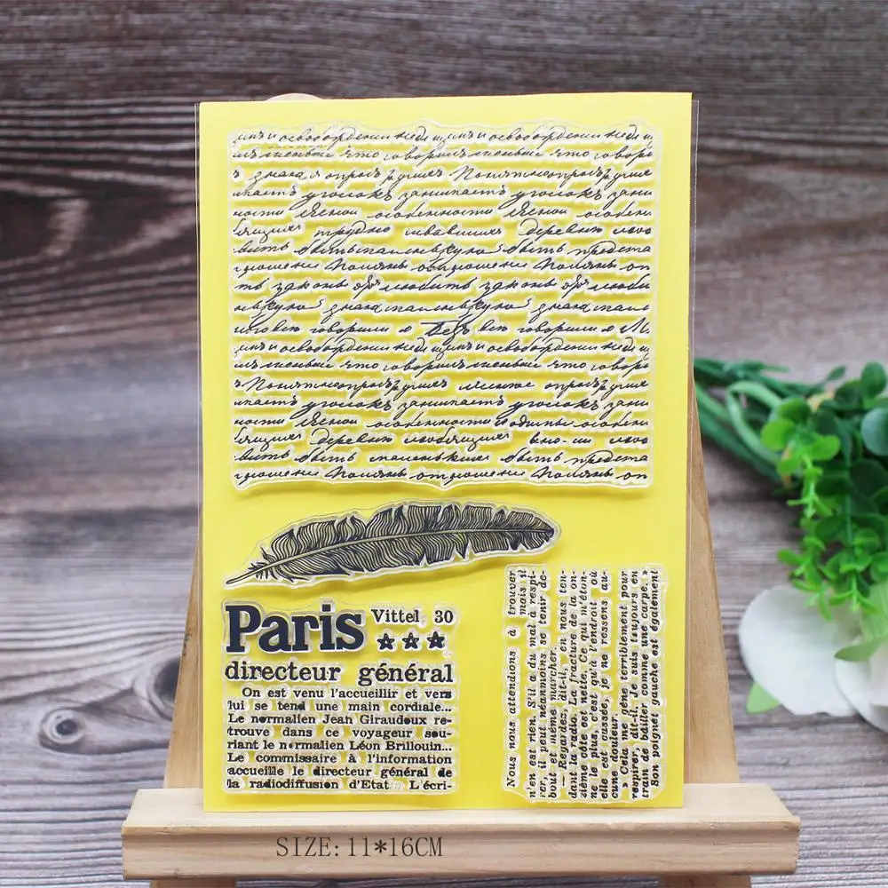 

Paris vittel English alphabet Transparent Clear Stamps for ScrapbookingDIY Seal Photo Album Decorative Embossing Folder Template