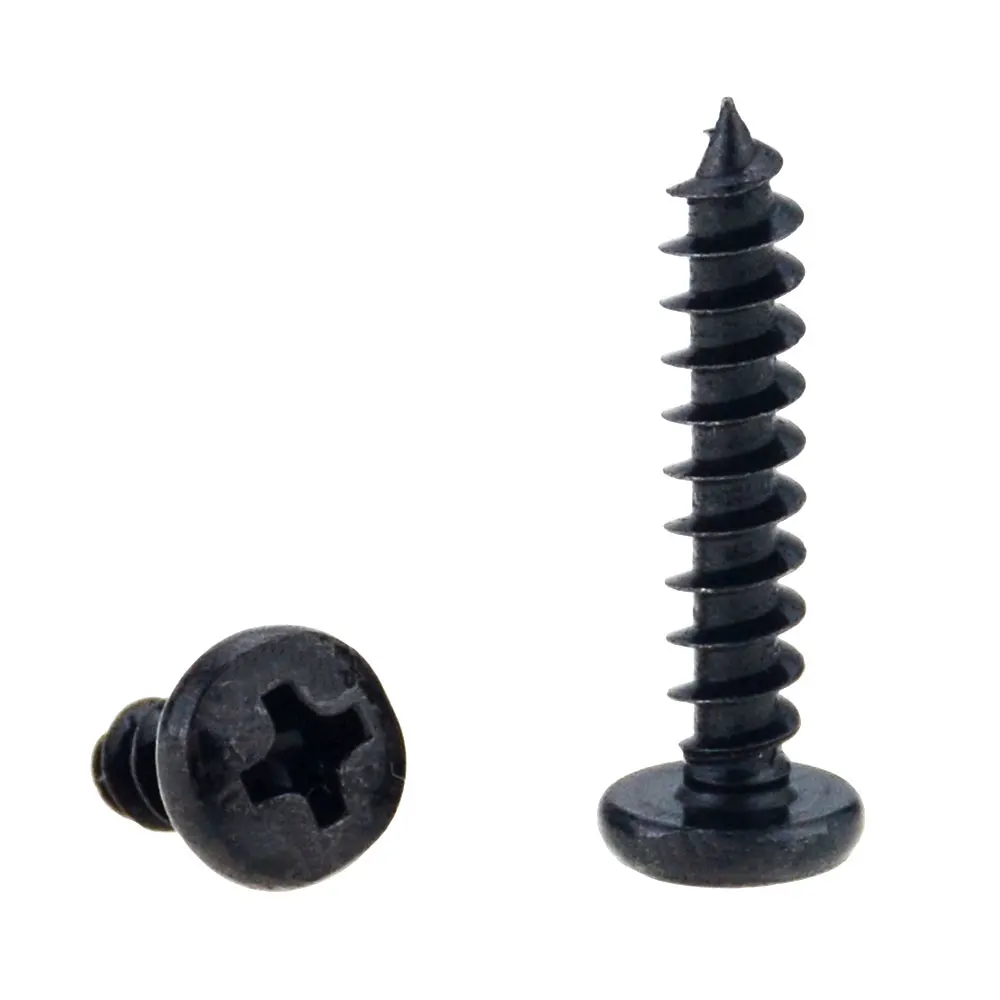 

Винт саморез M2x4 M2x6 M2x8 M2x10, 100 шт., M2 * 4, 5, 6, 8, 10, из черной углеродистой стали, крестообразный, с круглой головкой