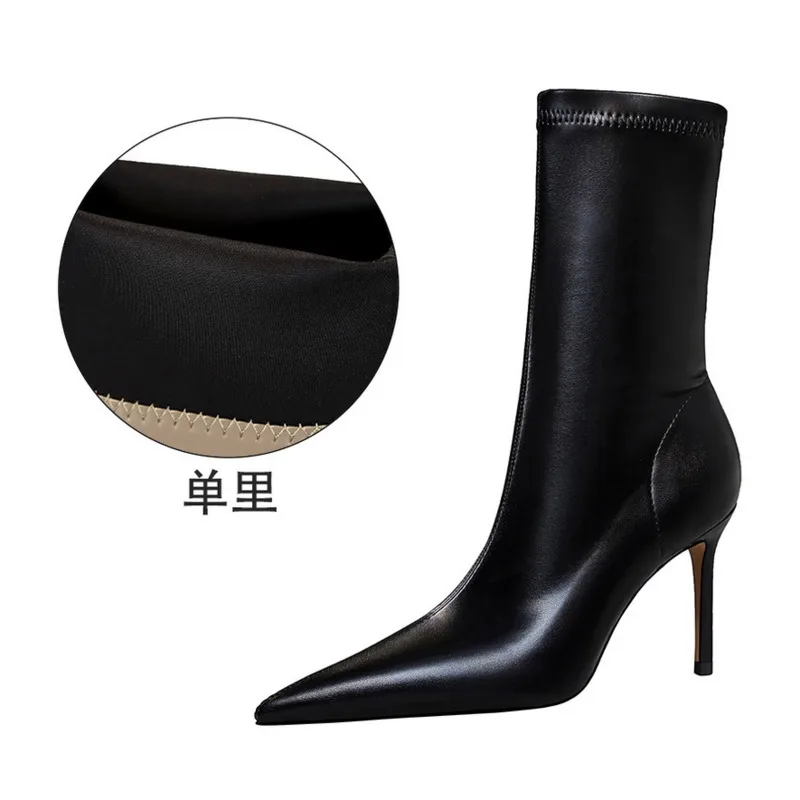 style fashion simple high quality heel pointed sexy slim short womens lolita australian boots designer women shoes luxury brand free global shipping