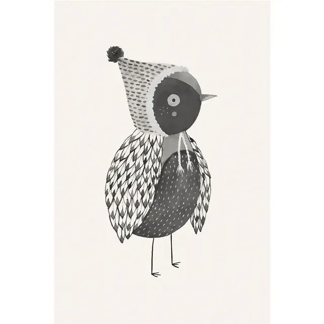 

Nordic Simple Hand-painted Elk Frameless Decorative Painting Living Children's Room Corridor Decorative Painting Gray series