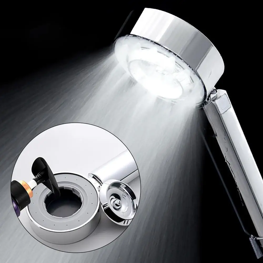 АБС пластик хром douchekop двойной Функция Насадки для душа экономии воды усилитель