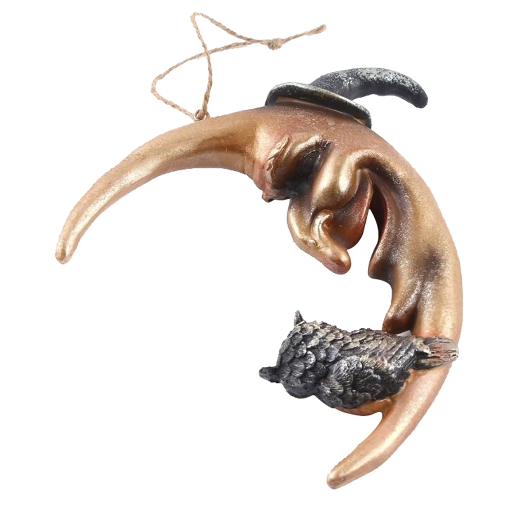 Hanging Resin Terror Moon Skull and1:1Realistic Replica Human | Дом и сад