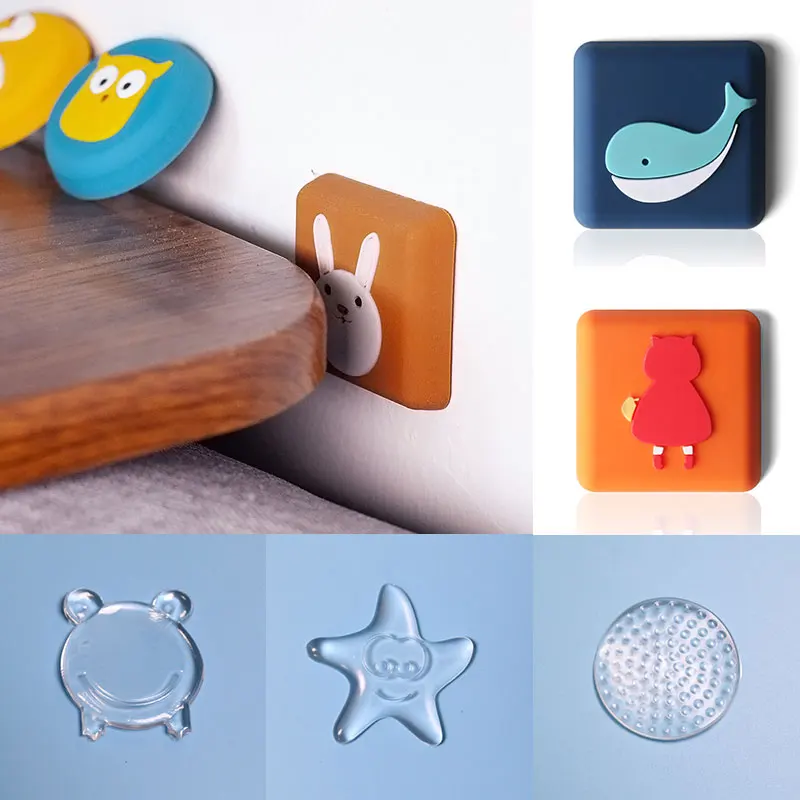 Silicone Door Handle Protection Pad Non-marking Bumper Sticker Mute Self Adhesive Wall Sticke |