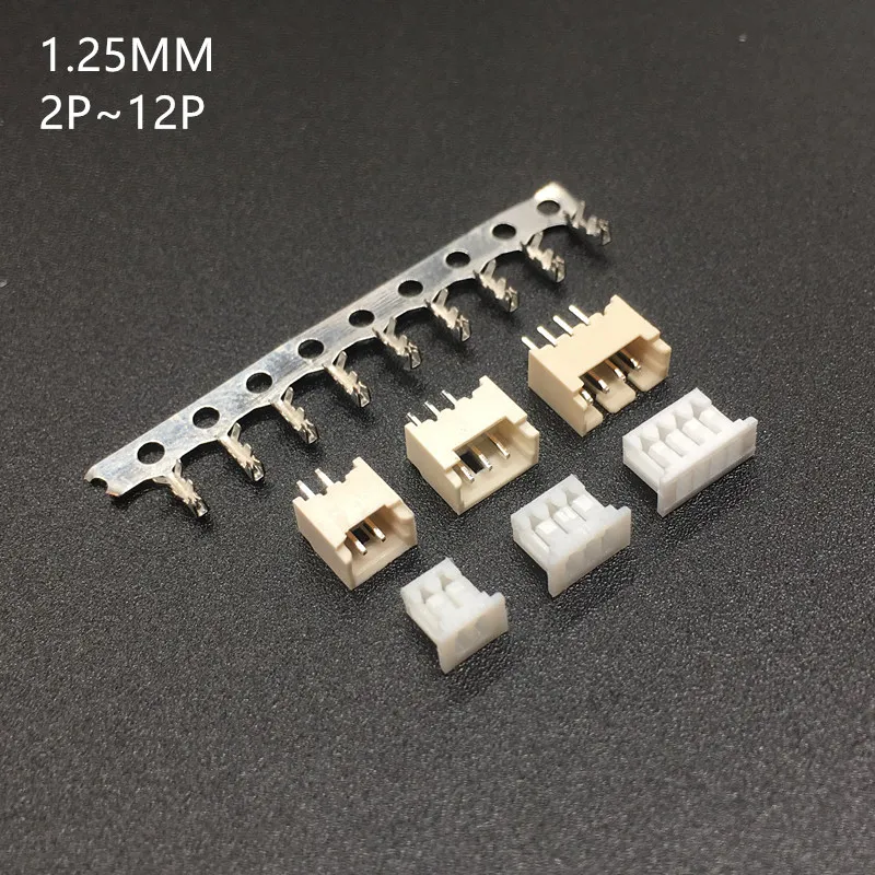 Micro JST 1 25 мм Φ 2/3/4/5/6/7/8 контактный разъем Мама папа x 100 комплектов|female pin connector|female