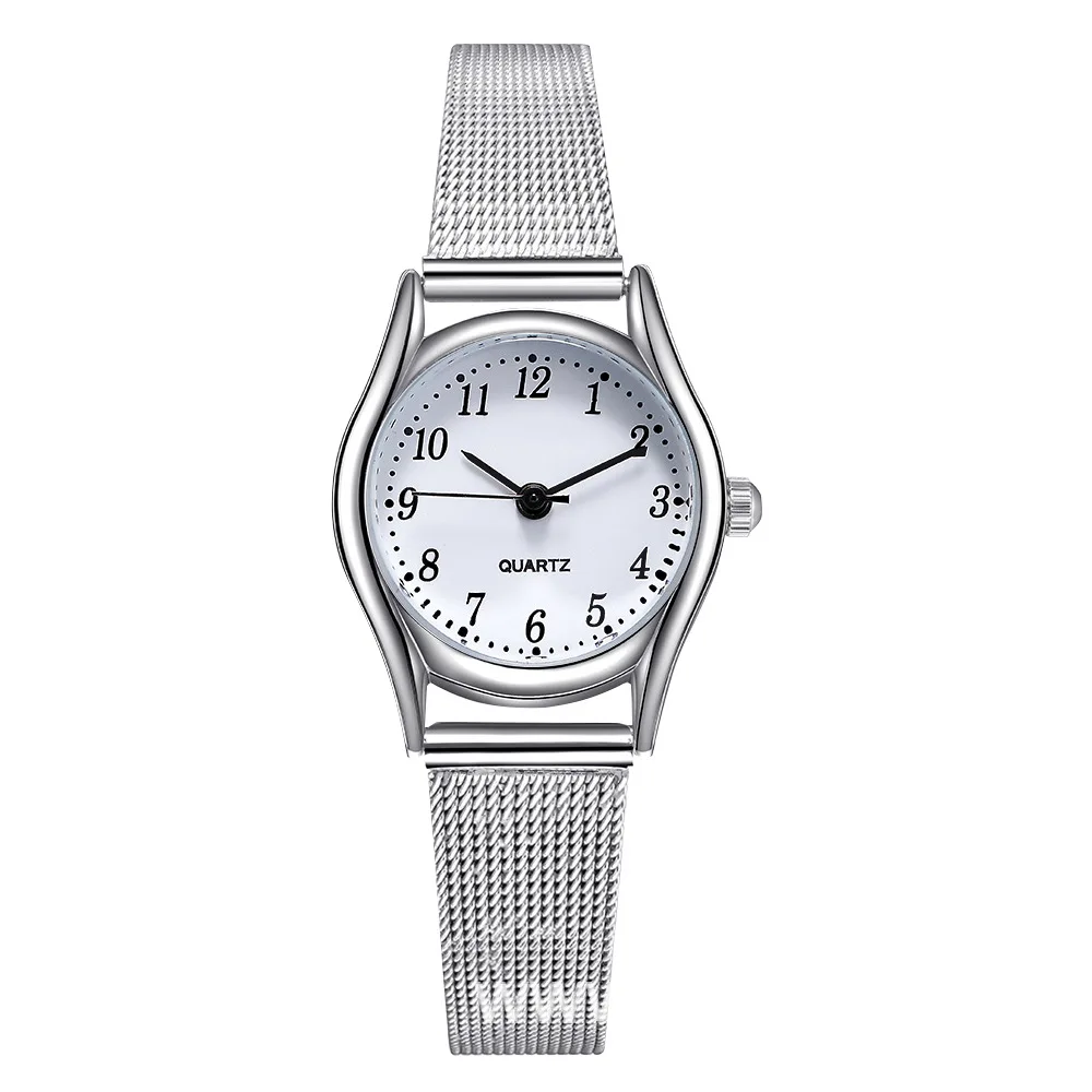 Часы женские кварцевые с сетчатым браслетом модные повседневные маленькие из