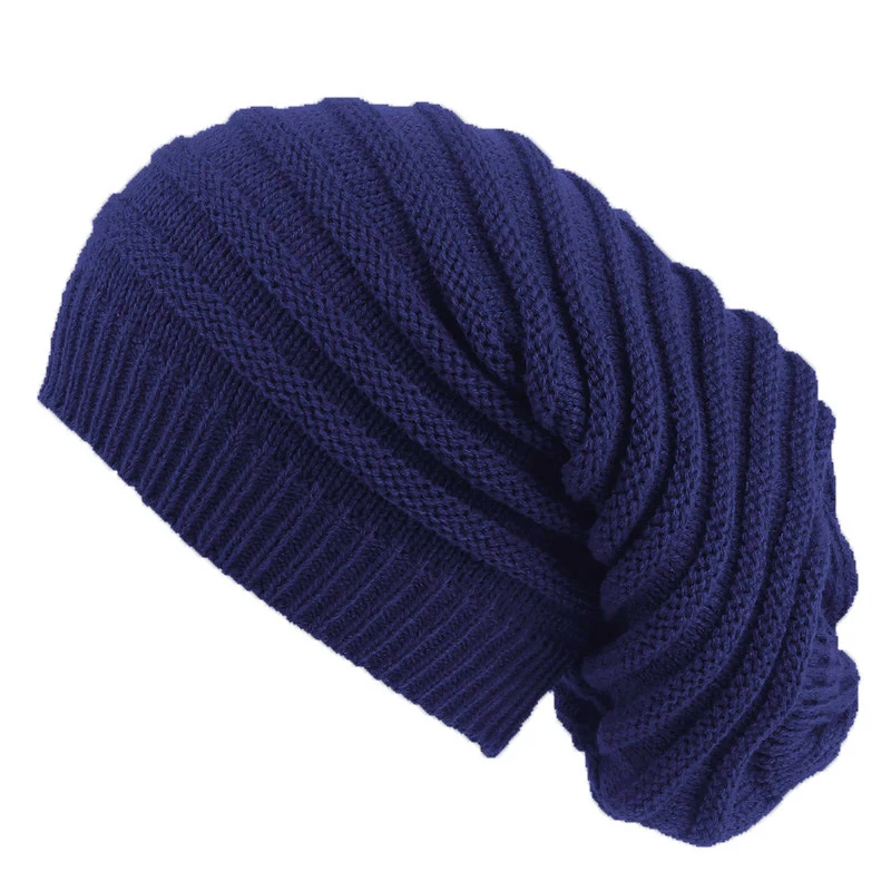 Модная мужская и женская шапка бини вязаная Лыжная Шапка Зимняя теплая свободная