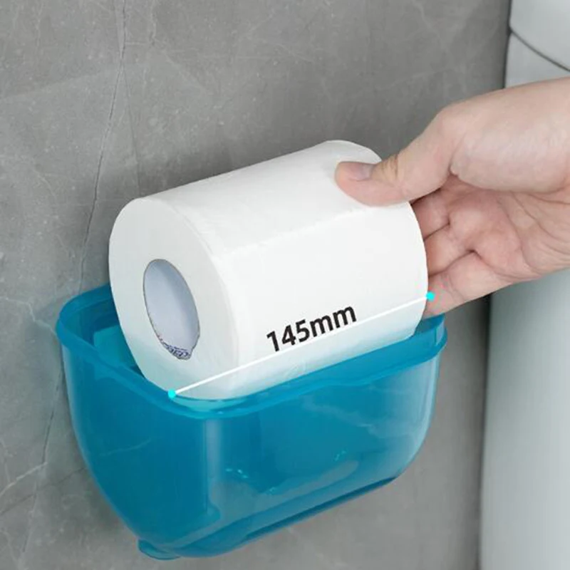 Новый держатель для туалетной бумаги полотенец настенный пластиковый с полкой