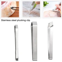3pcs fish bone tweezers stainless steel flat and slant tweezers pliers remover tool plucking tool pliers kitchen supplies