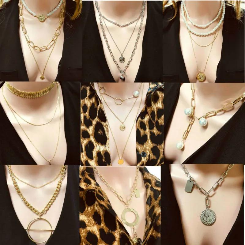 Новинка 2020 богемное многослойное ожерелье с кулоном женское жемчужное круглое