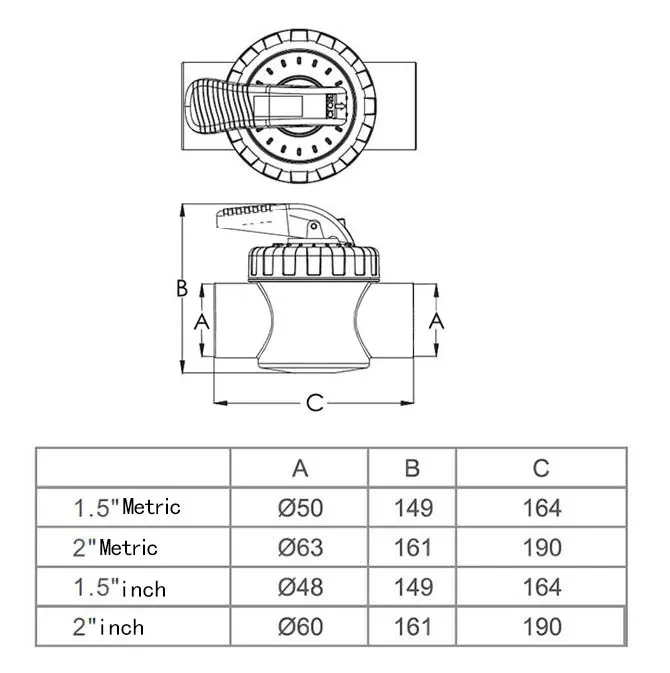 Универсальный обратный клапан аксессуары для бассейна двухсторонний