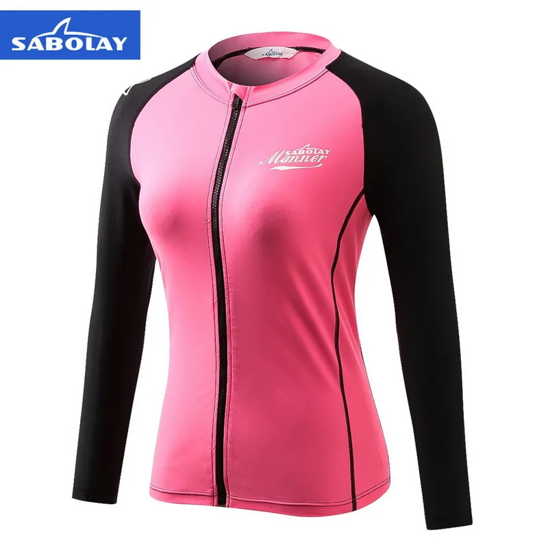 Мужская одежда для плавания SABOLAY с длинными рукавами быстросохнущая рубашка
