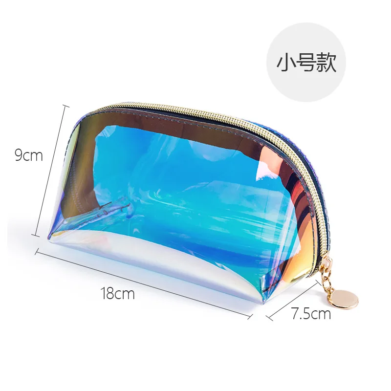 

Pu Cosmetic Bag Transparent Portable Laser Travel Storage Bag Large Capacity Mini Shell Bag Cosmetic Storage Bag