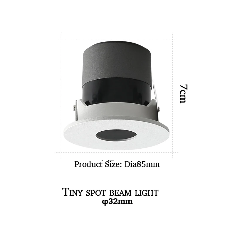 Tiny spot beam light Светодиодный прожектор 5 Вт 7 Вт COB высококлассный гостиничный инженерный светильник встроенное светодиодное коммерческое освещение супер светодиодный настенный светильник - Цвет: Tiny spot beam light