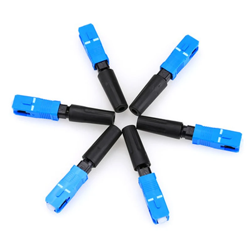 Free shipping 100pcs/lot ≤0.3dB 8802-TLC/3 60mm SC UPC ZF single-mode FTTH Fiber Optic SM Fast Connector SC/UPC Quick-Connector