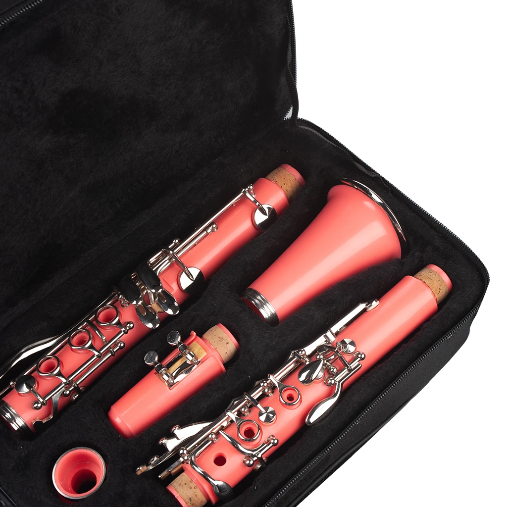 LOMMI Bb Clarinet Woodwind Band Orchestra Musical Instruments For Beginners W/ Case Stand Mouthpiece 10 Reeds Mini Screwdriver enlarge