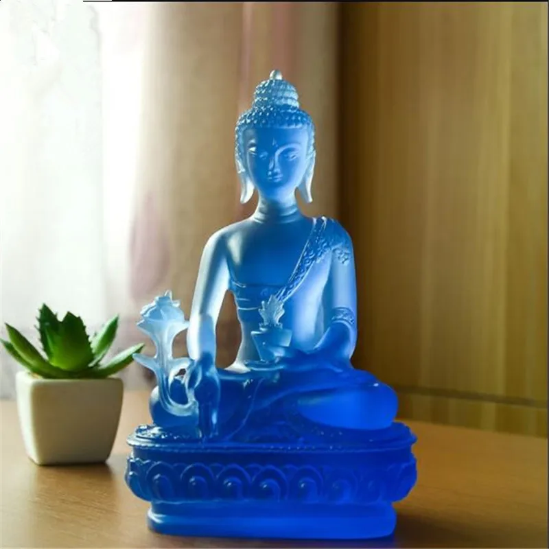 Тибетские поставщики синий 19 см смолы держать безопасный фармацевтик/Медицина