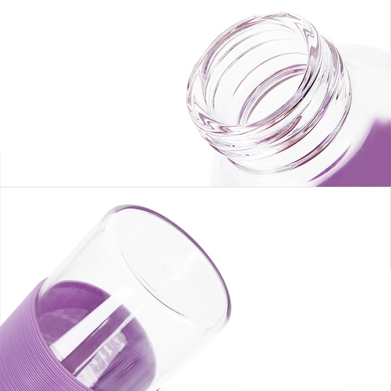 Портативный дорожный чайник 420 мл маленькая Стильная стеклянная бутылка для воды