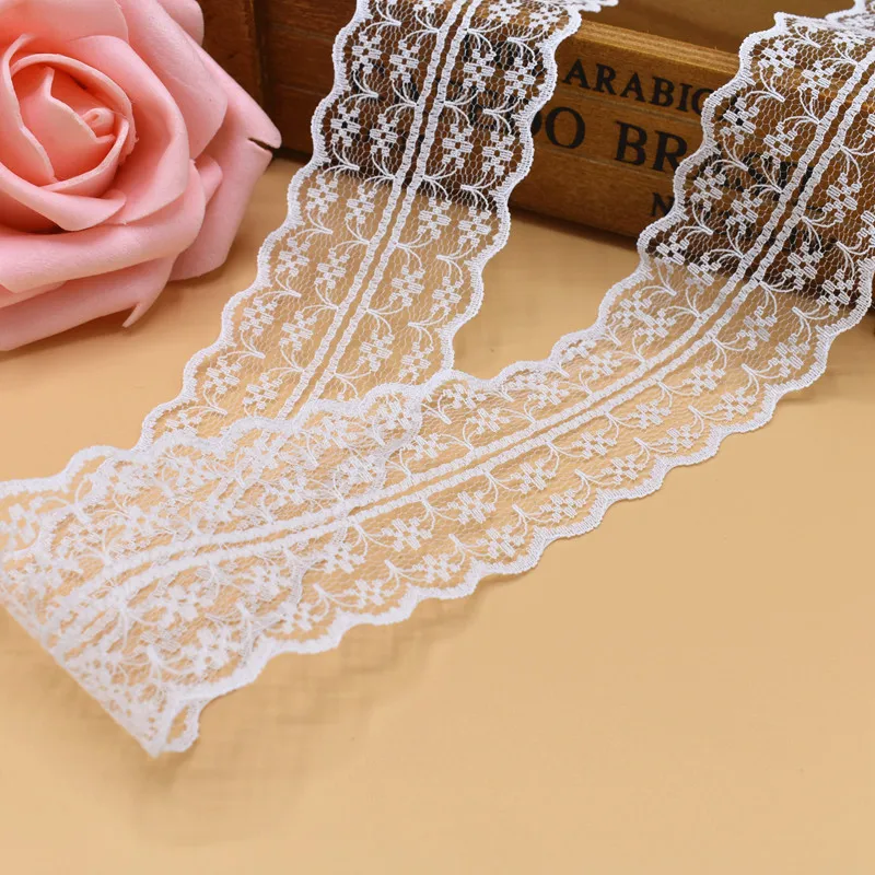 Новинка 10 ярдов красивая белая искусственная кружевная отделка 45 мм ткань сделай