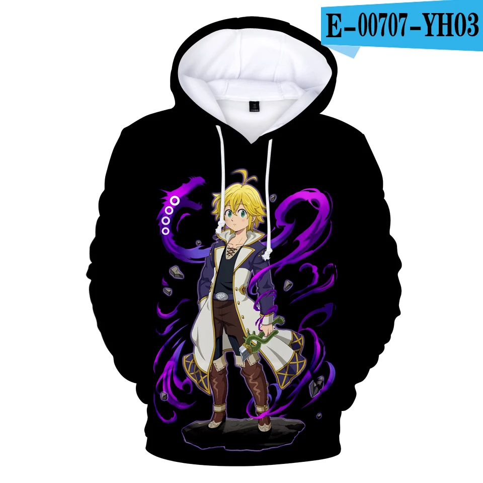 

2021 New 3D Hoodies Men/Women Autumn And Winter Nanatsu No Taizai Sweatshirts The Seven Deadly Sins 3D Hoody Oversized