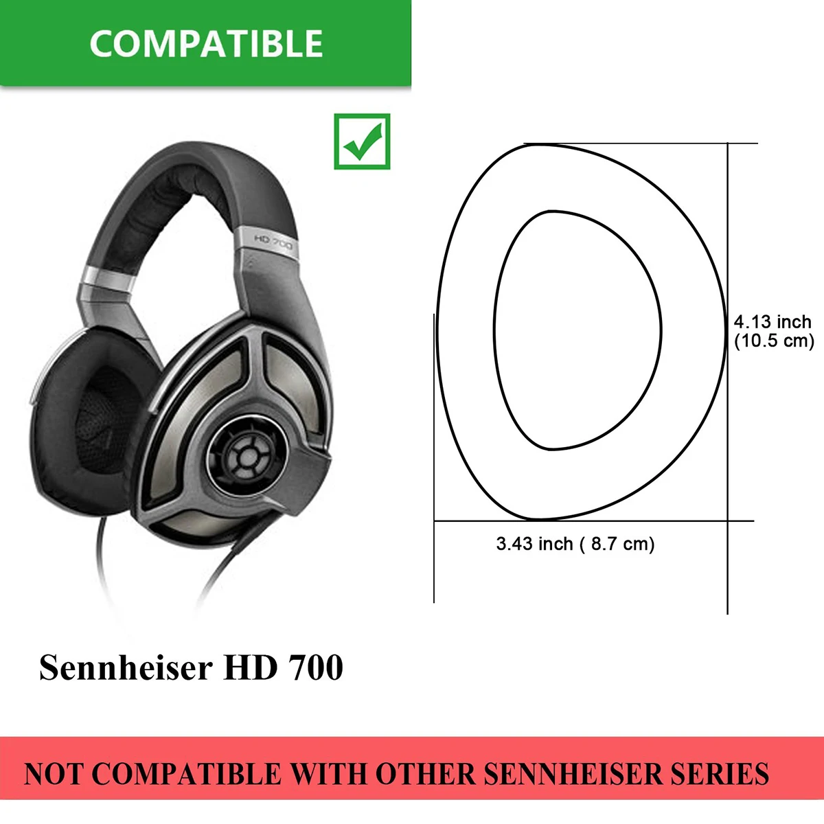 SOONHUA прочная 1 пара сменных подушек для ушей пенная подушка Sennheiser HD700 HD 700