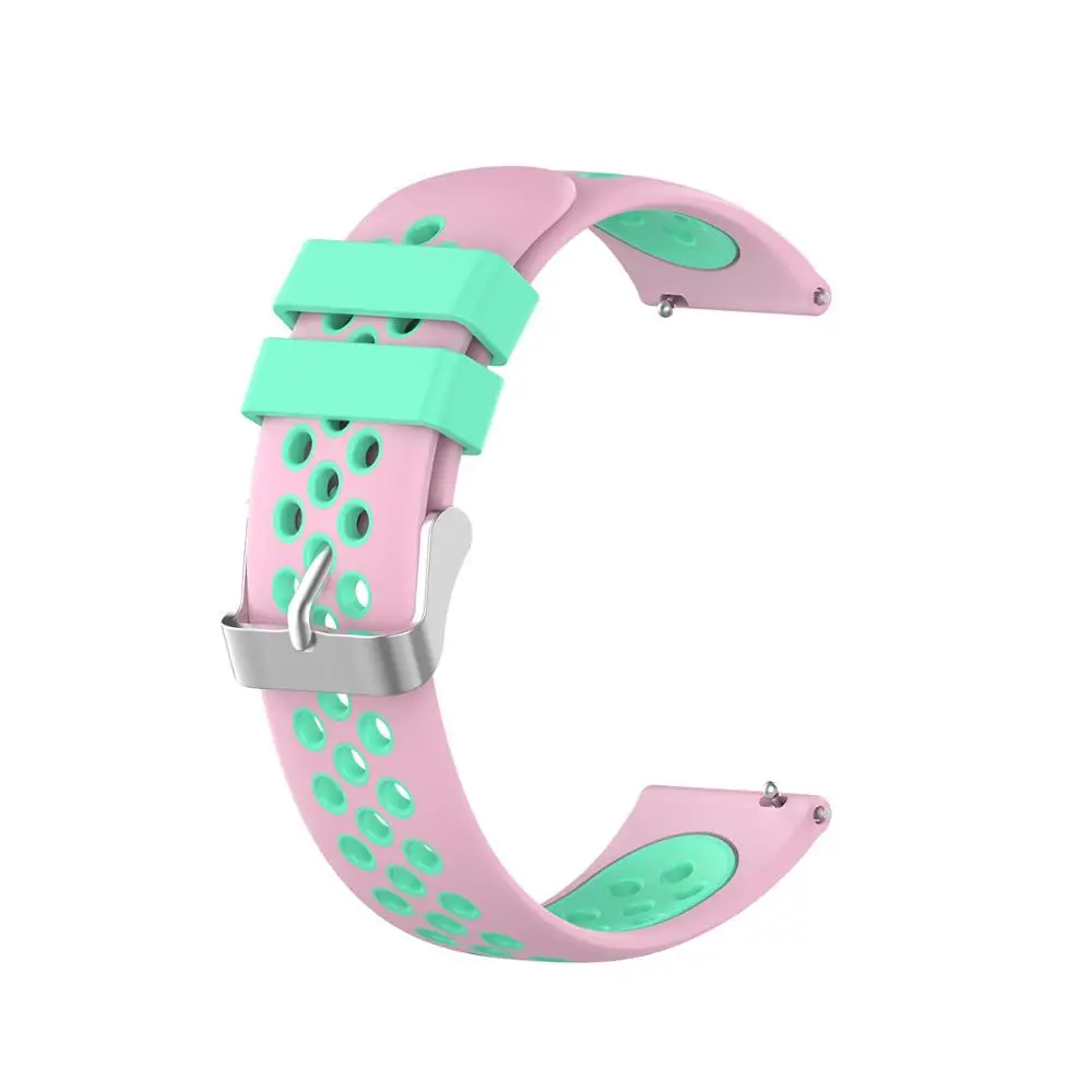 Pink teal Ремешок для часов Xiaomi Huami Amazfit GTS для часов Amazfit GTR 42 мм силиконовый браслет для браслета Amazfit Bip lite - Цвет ремешка: Pink teal