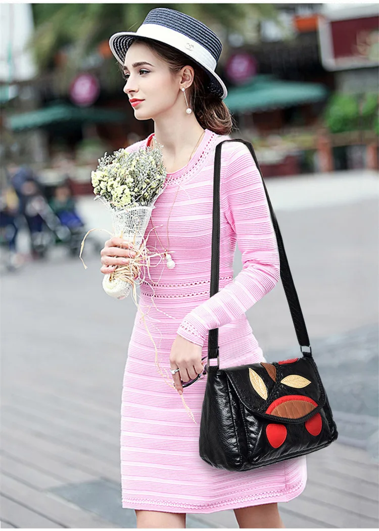 

2019 Designer Soft Leather Shoulder Bag High Quality PU Ladies Handbag Casual Crossbody Bags for Women Bolsa Feminina WP185