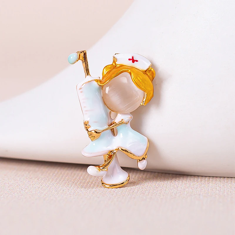 Броши с опалом и эмалью для мальчиков девочек медицинская брошь булавка