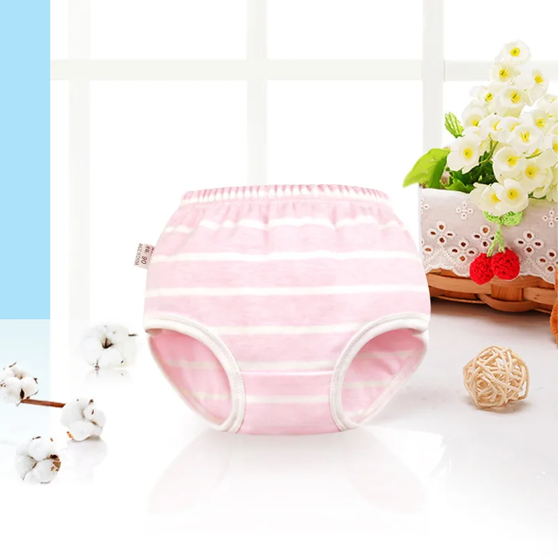 3 шт./лот детские трусики из 100% хлопка модные полосатые трусы для новорожденных